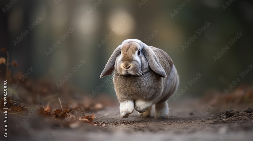 Fototapeta premium Adventurous English Lop - A Brave Explorer