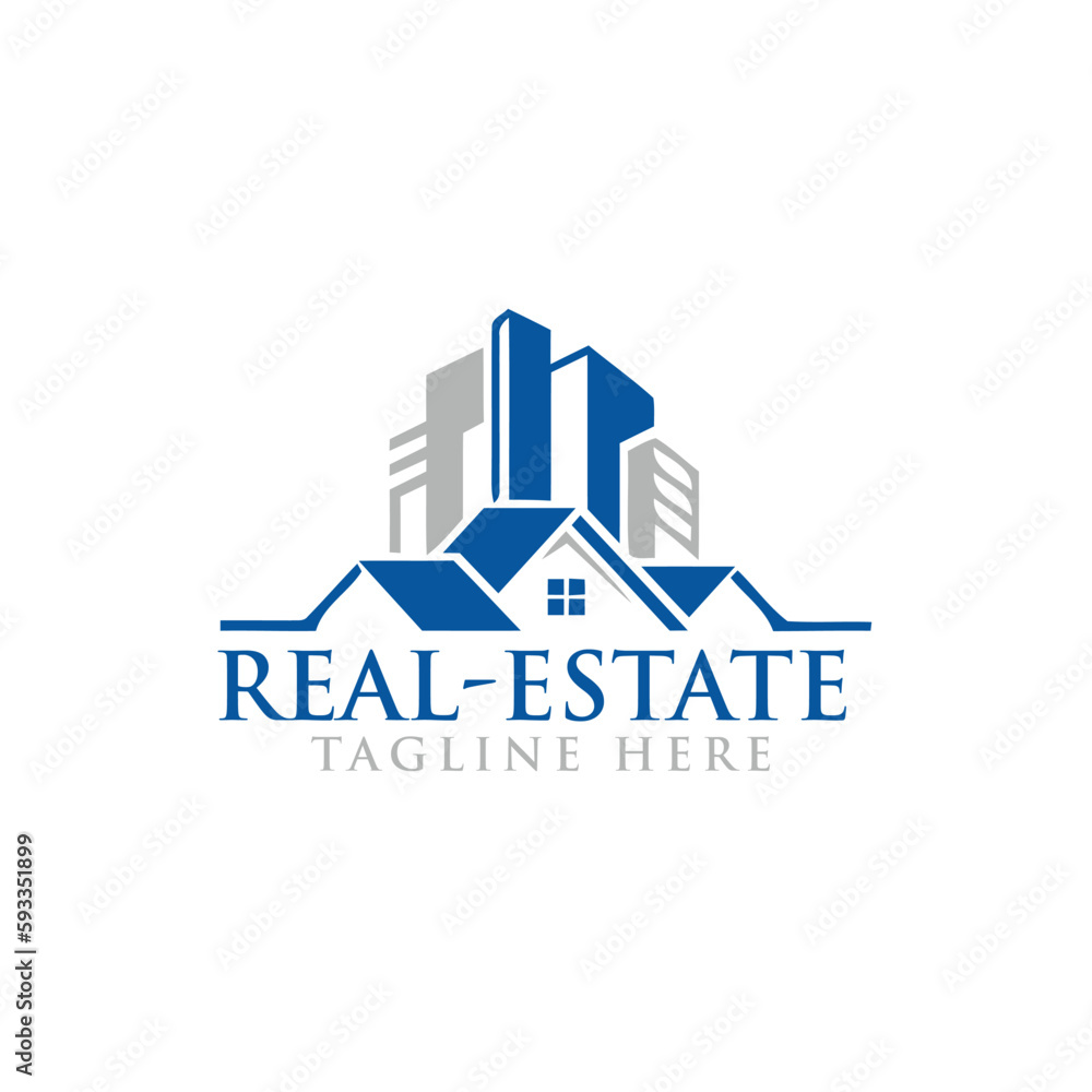 house building logo design free template Stock Vector | Adobe Stock