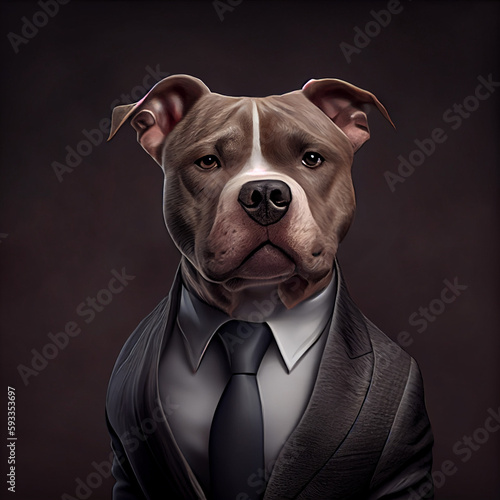 Dog Wearing a suite Portrait NFT Art © oshene