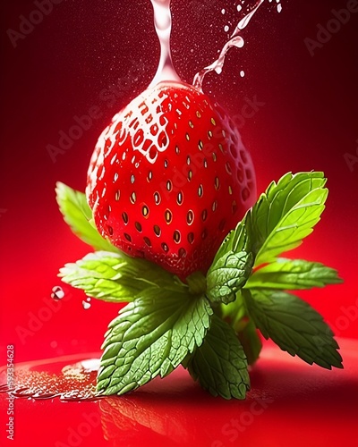 strawberry in water