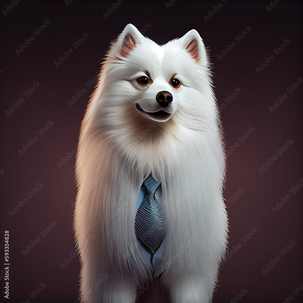Obraz premium Dog Wearing a suite Portrait NFT Art