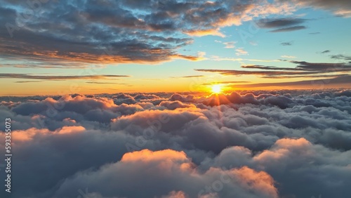 Fotografia, Obraz Sun goes into the clouds