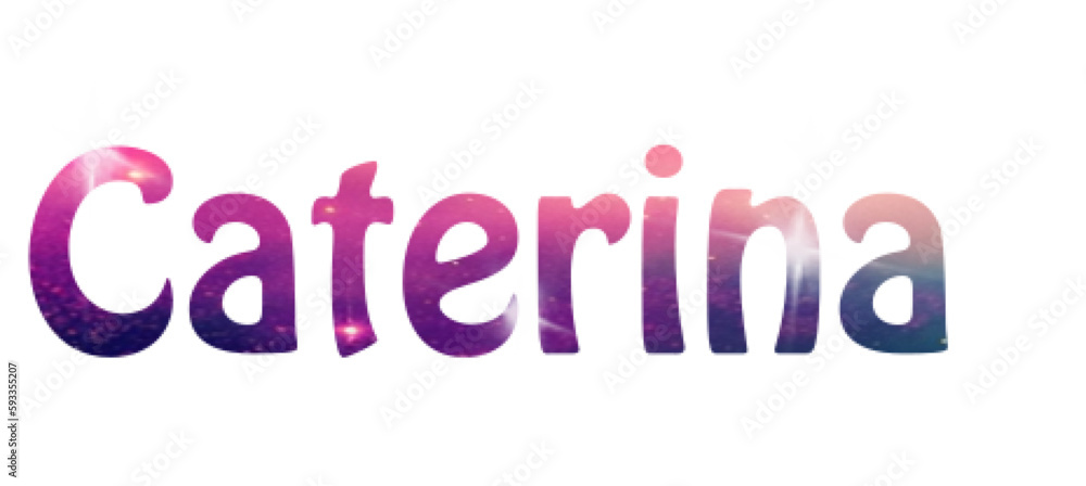 Caterina - multicolor glitter - female name - sparkles - ideal for websites, emails, presentations, greetings, banners, cards, books, t-shirt, sweatshirt, prints