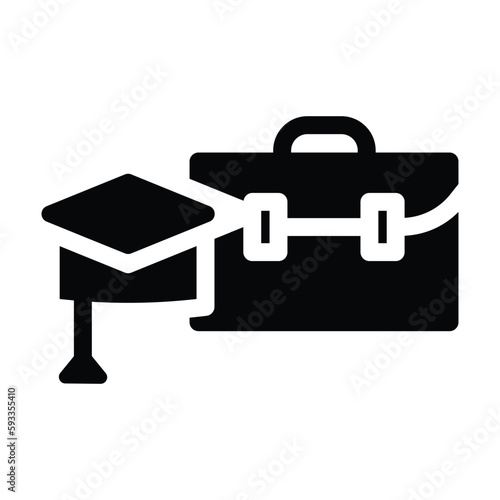 internship solid icon illustration vector graphic