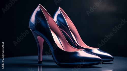 High heels women`s shoes.