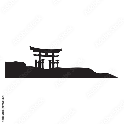 Shinto symbol japan stock vector. Illustration of vector 