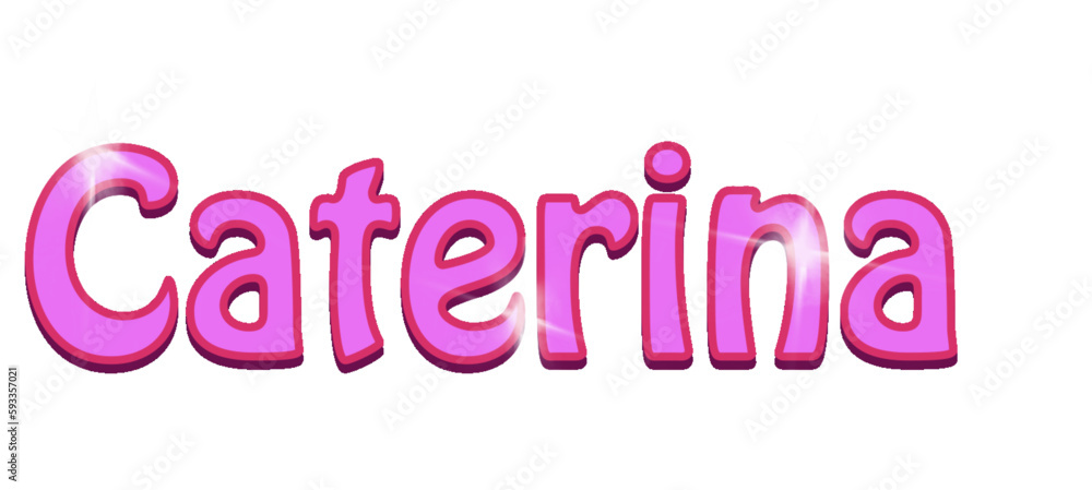 Caterina - Pink color - female name - sparkles - ideal for websites, emails, presentations, greetings, banners, cards, books, t-shirt, sweatshirt, prints