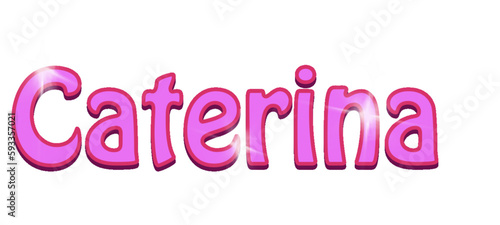 Caterina - Pink color - female name - sparkles - ideal for websites, emails, presentations, greetings, banners, cards, books, t-shirt, sweatshirt, prints
