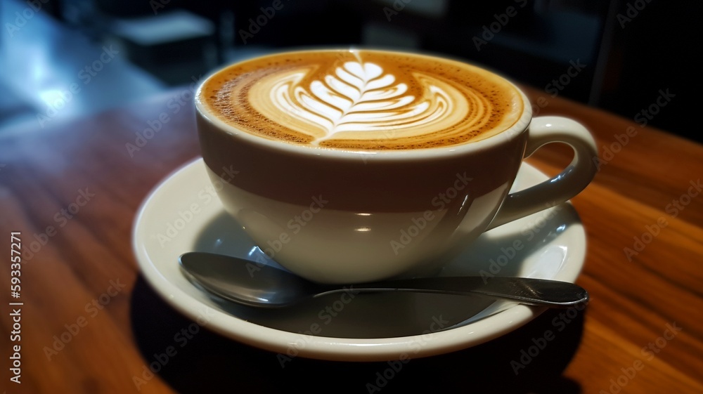 cup of coffee with a crown of cream generative ai cup of coffee with a crown of cream generative ai