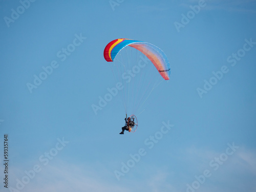 Powered Paraglider over Bexhill.