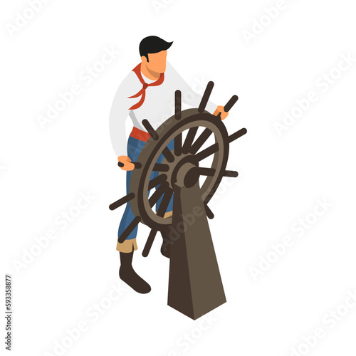 Sailor Isometric Illustration