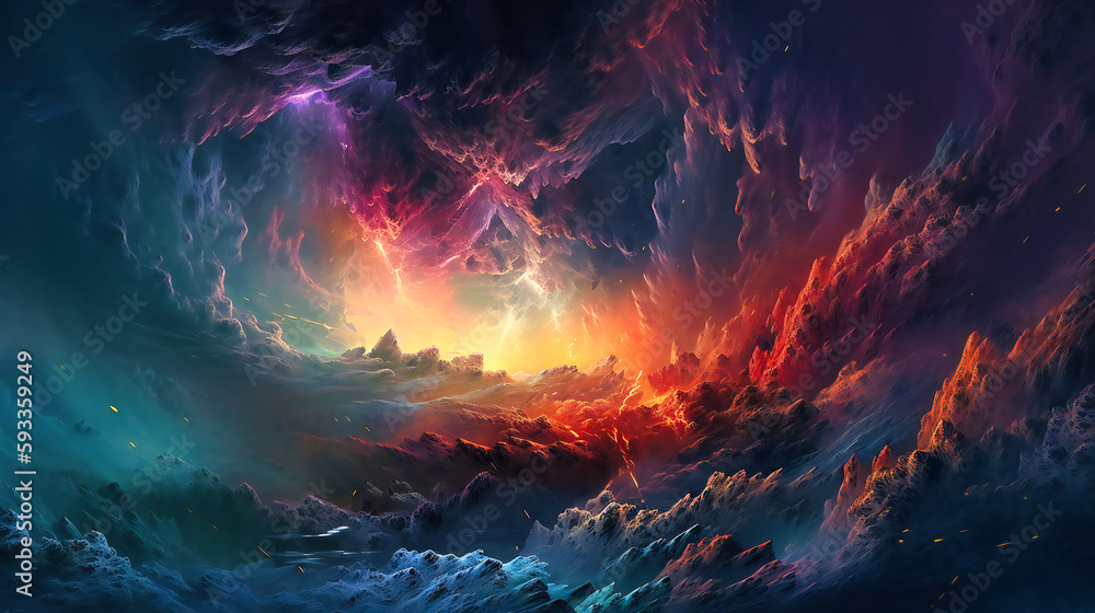 The nebula sky Cosmic Tapestry as a Captivating Background