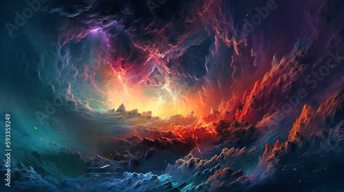 The nebula sky Cosmic Tapestry as a Captivating Background