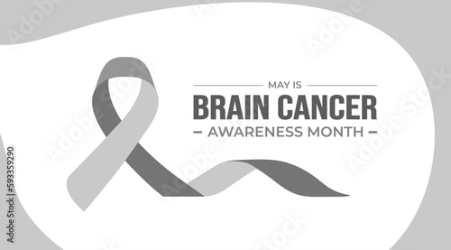 Brain Cancer Awareness Month background or banner design template celebrated in may