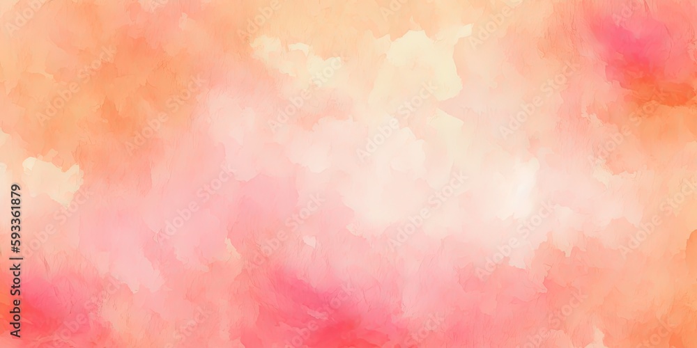 Abstract pink watercolor background. Paint splash splatter colorful blend wallpaper. Peach and rose.