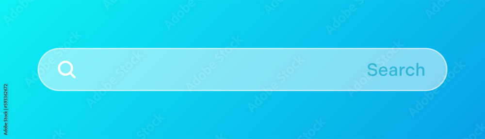 Transparent search bar. Internet browser engine with search box, address bar and text field. UI design, website interface element with web icons and push button. Vector illustration Transparent search bar. Internet browser engine with search box, address bar and text field. UI design, website interface element with web icons and push button. Vector illustration