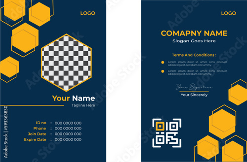 Modern Abstract Id Card Design Template