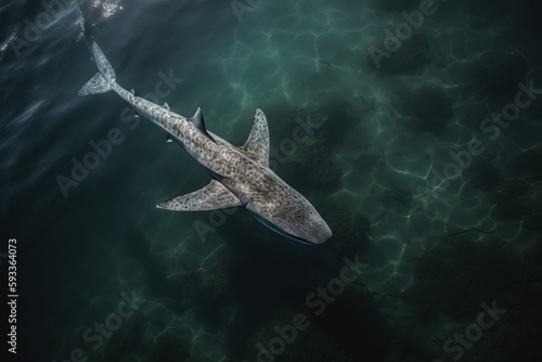 You spot a curious shark circling around you from a safe distance