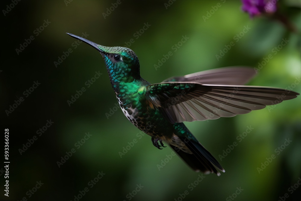 Fototapeta premium 3. Snap an action shot of a hummingbird in mid-flight