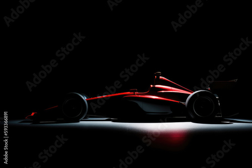 F1, indycar silhouette of racing car.