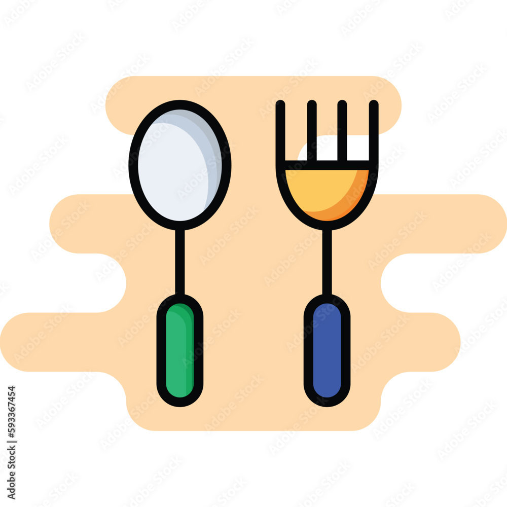 Fototapeta premium Wedding Food icons. Vector Design Stock illustration.
