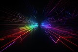 abstract background with glowing lines, Colourful illustration, Illuminated Cyberspace, Created using generative AI tools.