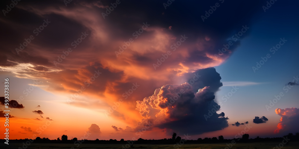 cloudy sunset with dramatic skyline cloudy sunset with dramatic skyline