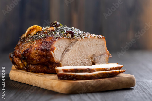 homemade ham baked in herbs