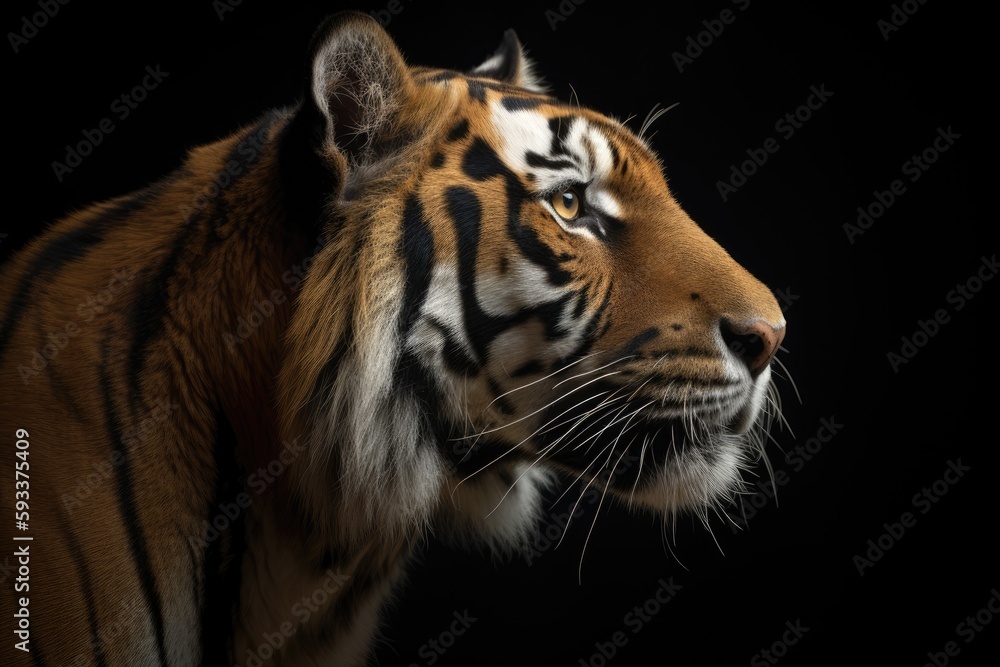 Fototapeta premium Portrait of a tiger. Generative AI.