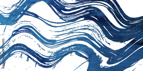 波　暑中見舞い　和柄　背景