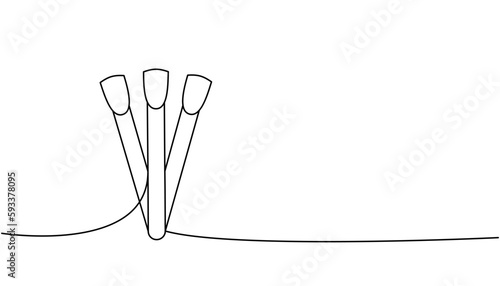 Nail polish palette for manicure and pedicure one line continuous drawing. Manicure and pedicure tools continuous one line illustration.