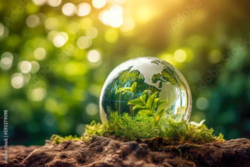 Green enterprises that rely on renewable energy can reduce climate change and global warming. For a clean and environmentally beneficial environment. High quality generative ai photo