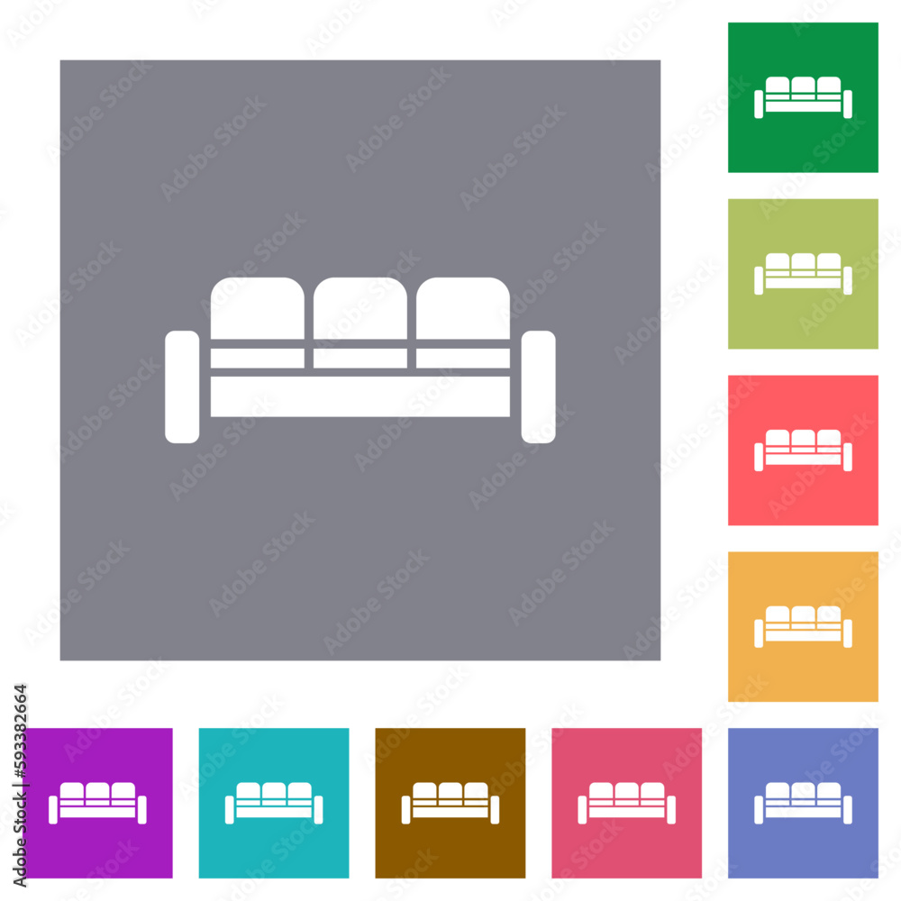 Sofa square flat icons Sofa square flat icons