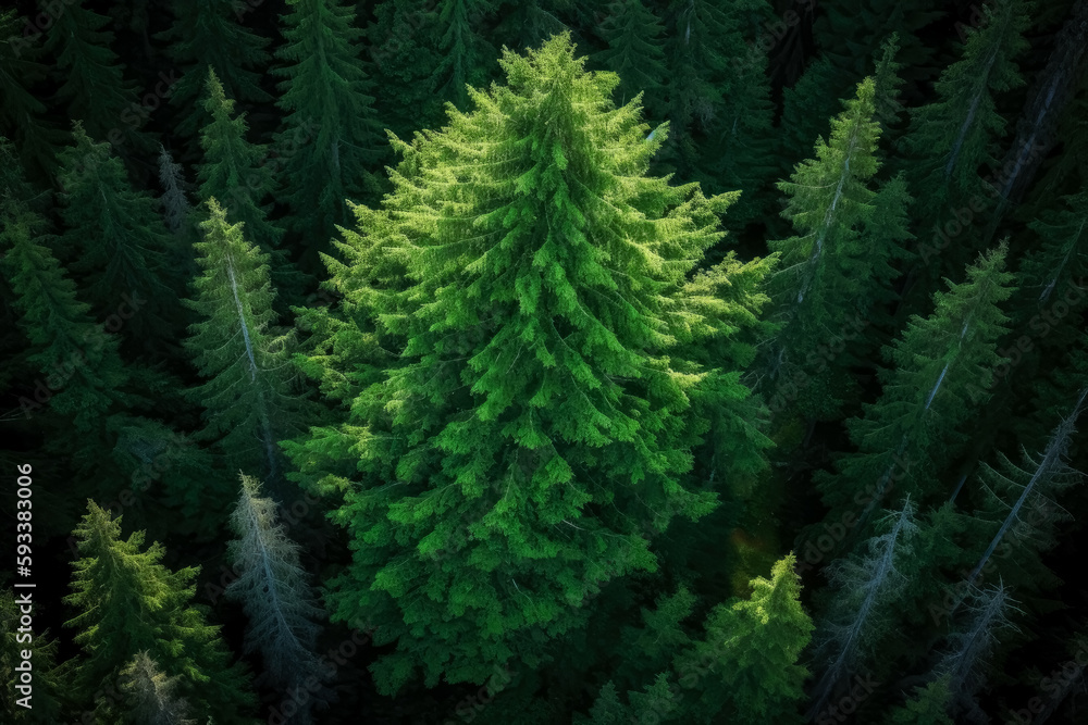 Trees in the trees, naturalistic landscape backgrounds, environmental awareness, National Geographic style. Generative Ai.