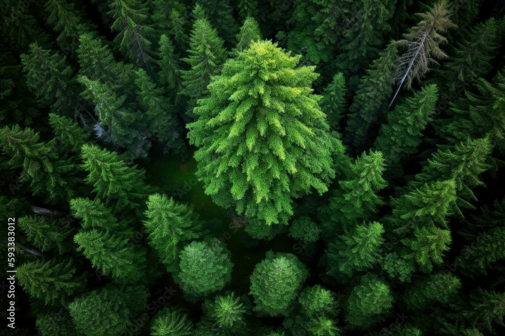 Trees in the trees, naturalistic landscape backgrounds, environmental awareness, National Geographic style. Generative Ai.