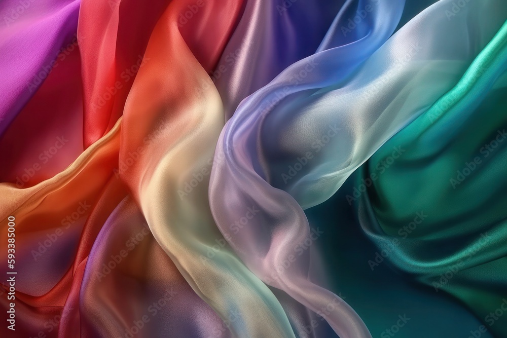 transparent and smooth silk background wavy created with Generative AI technology transparent and smooth silk background wavy created with Generative AI technology