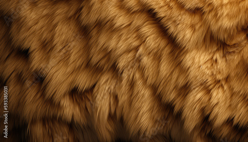Golden brown bear fur background by generative AI