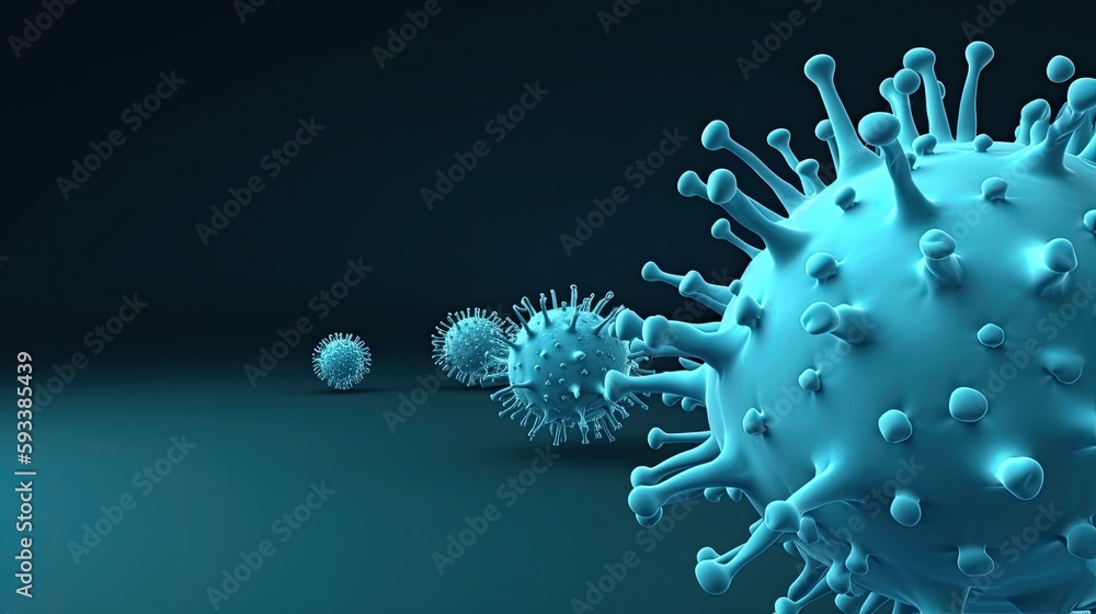 Obraz premium Virus Generative AI 