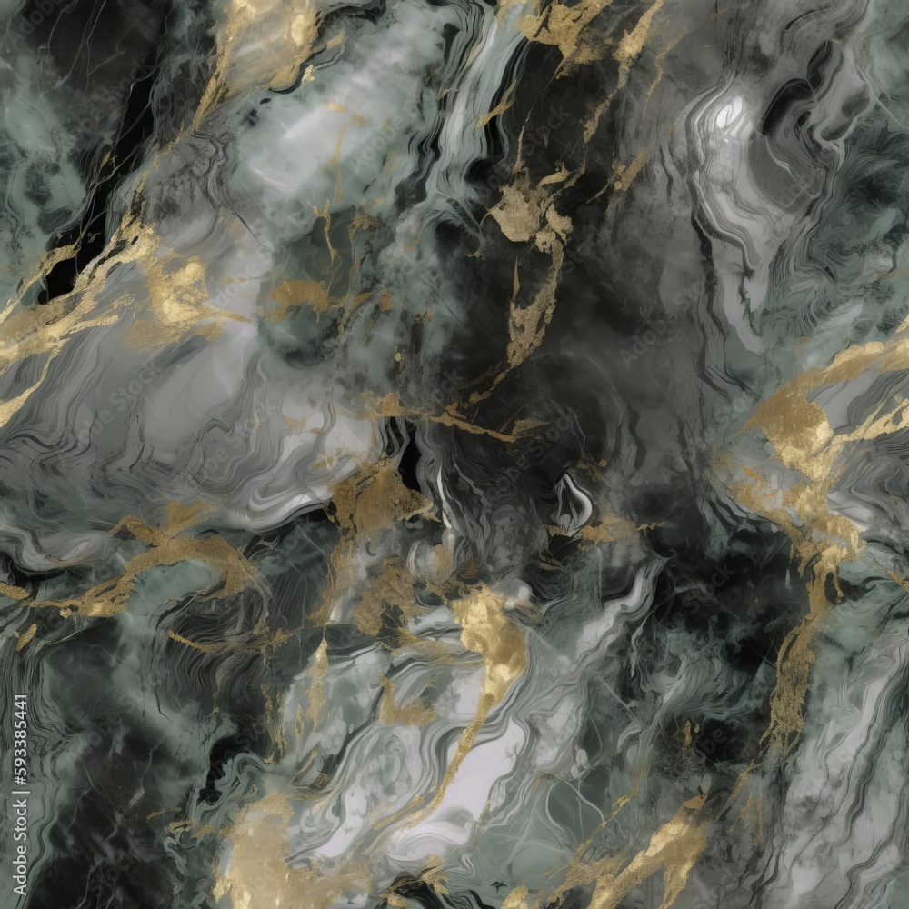Obraz premium Seamless Green and Grey Marble Texture