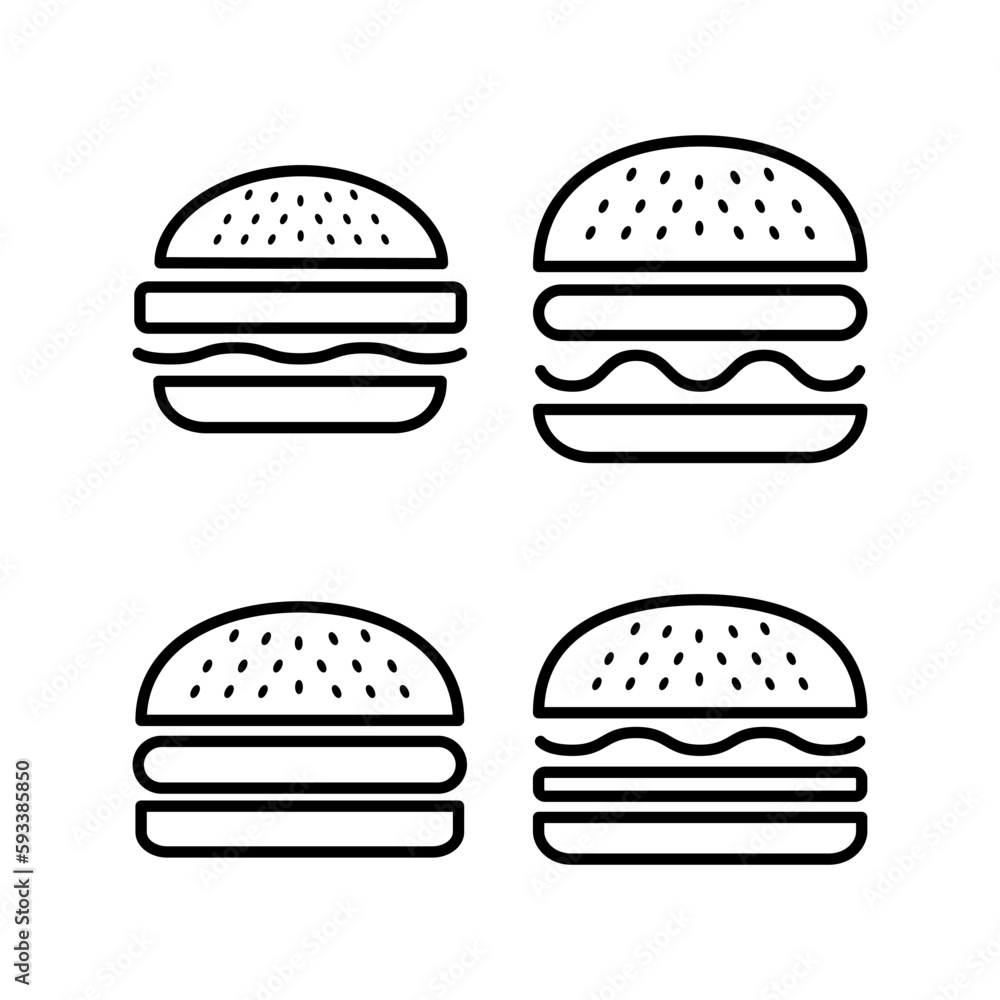 Burger icon vector illustration. burger sign and symbol. hamburger