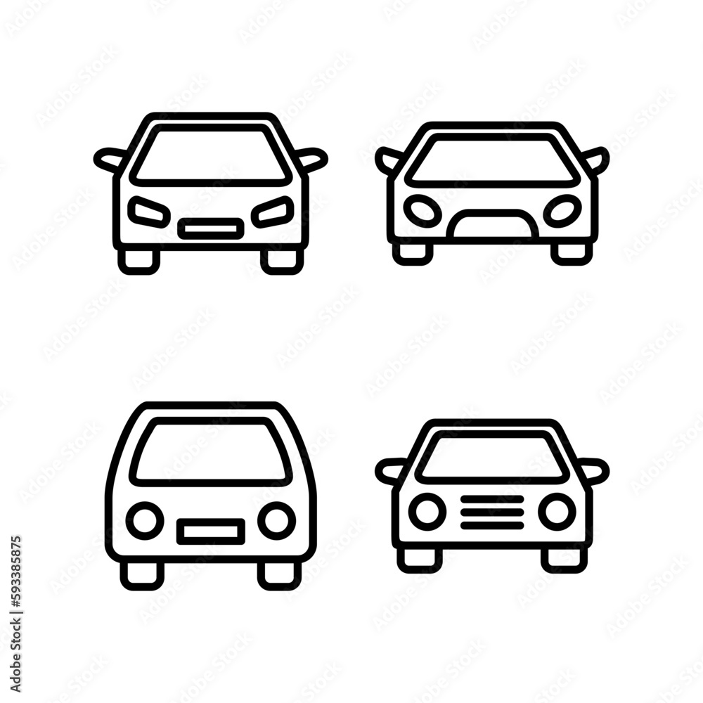 Car icon vector illustration. car sign and symbol. small sedan