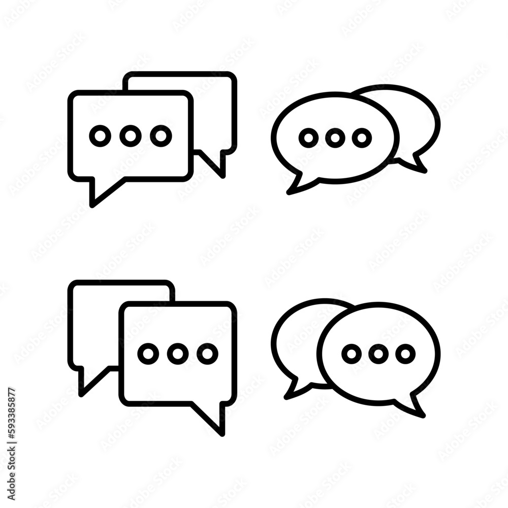 Chat icon vector illustration. speech bubble sign and symbol. comment icon. message Chat icon vector illustration. speech bubble sign and symbol. comment icon. message