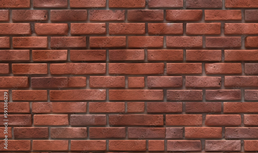 Red orange brick wall texture. Texture of old brown and red brick wall. Top view brick pattern on the wall. Generative AI. Red orange brick wall texture. Texture of old brown and red brick wall. Top view brick pattern on the wall. Generative AI.