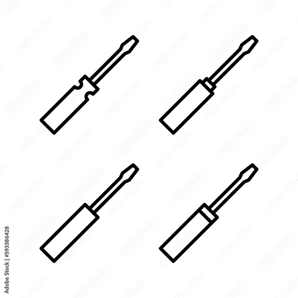 Screwdriver icon vector illustration. tools sign and symbol Screwdriver icon vector illustration. tools sign and symbol