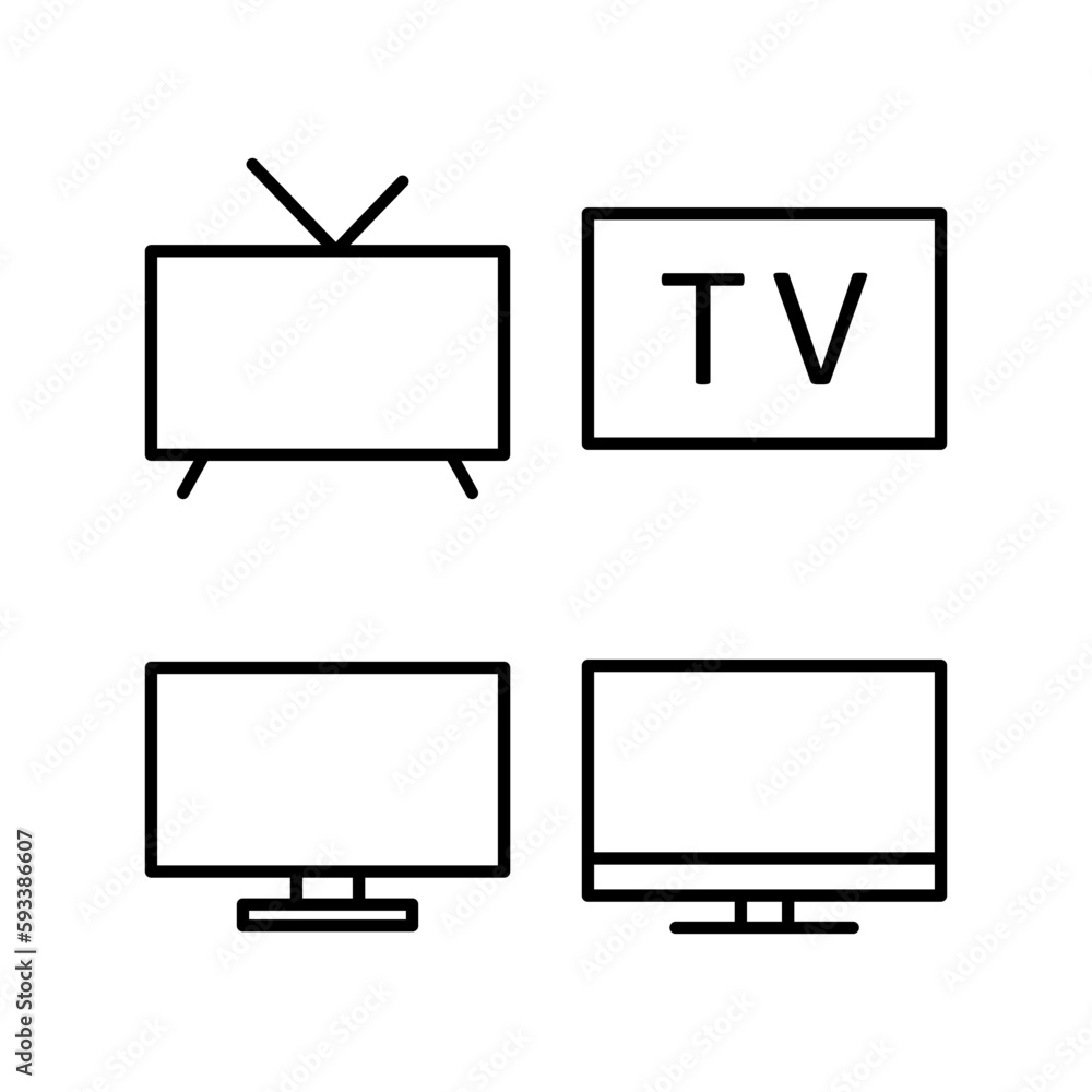 Tv icon vector illustration. television sign and symbol Tv icon vector illustration. television sign and symbol