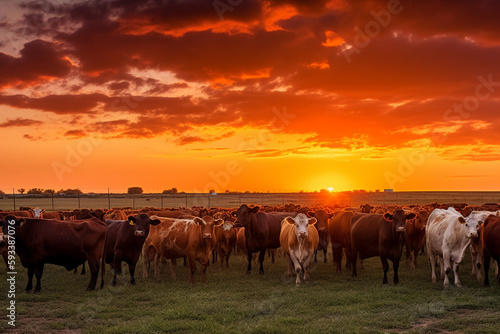Cattle in the field - agribusiness - AI Technology © RafaelBegue