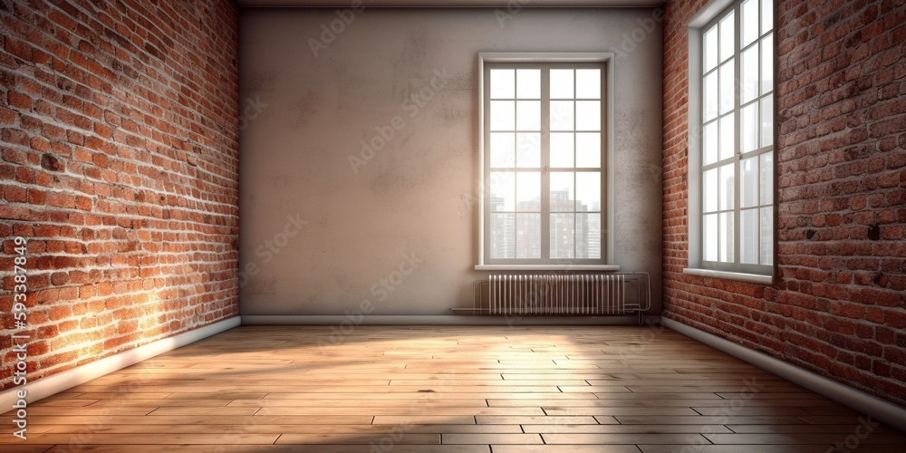 empty room with window, Created by AI generation, AI generative, Created with generative AI tools empty room with window, Created by AI generation, AI generative, Created with generative AI tools