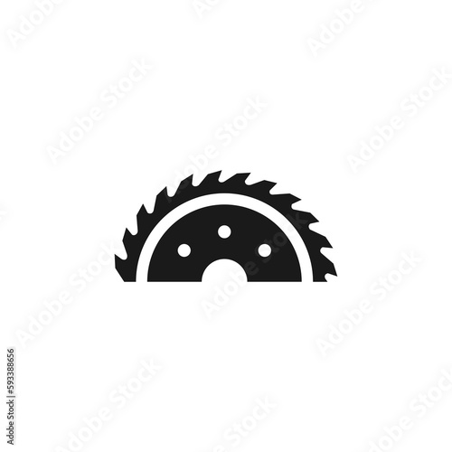 Circular saw blade icon or Circular saw icon vector isolated in flat style. Circular saw icon vector isolated. Circular saw blade icon trendy template for design element. Best symbol vector isolated.