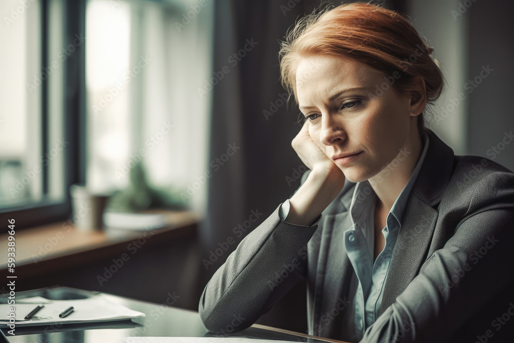 Mental health, psychological problem and depression concept - sad woman having trouble breathing or panic attack at home Generative AI Mental health, psychological problem and depression concept - sad woman having trouble breathing or panic attack at home Generative AI