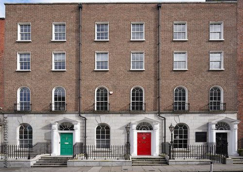 Photography Georgian style architecture, townhouses used as residence or offices